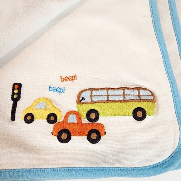 Baby Boy Gymboree Cars Bus Vehicle Blanket  Beep Mr. Lovebug - Picture 2 of 8